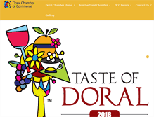 Tablet Screenshot of doralchamberofcommerce.org